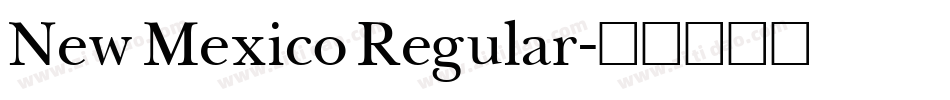 New Mexico Regular字体转换